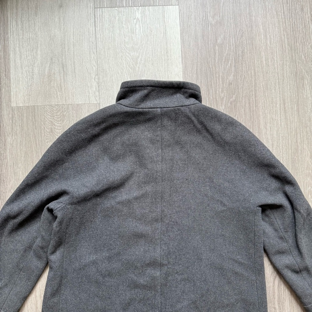 London Fog Charcoal Pea Trench Coat Size M Wool Blend Winter Cozy Warm - Picture 13 of 14